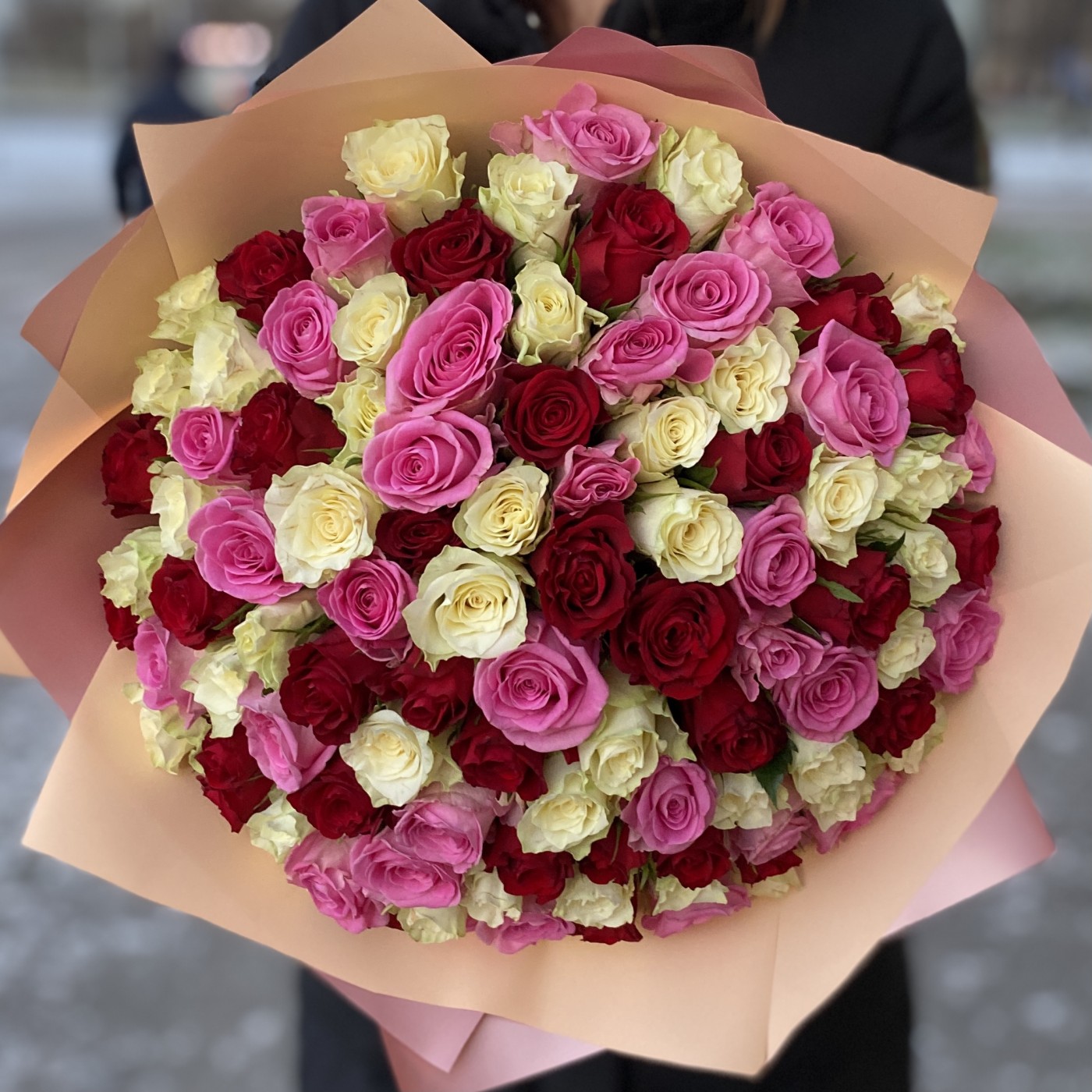 Микс из 101 розы