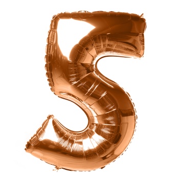 Шар "Цифра 5" Оранжевый